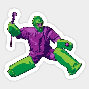 Goalie: Purple & Green Sticker